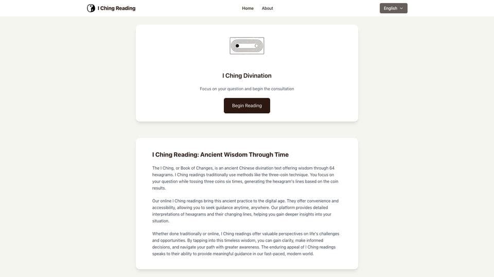 Free I Ching Reading AI Tool image