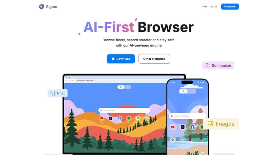 Free Sigma AI Browser AI Tool image